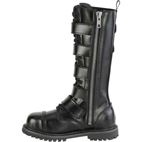 Five Buckle Gothic Tall Boots