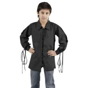 Boys Lace-Up Medieval Shirt