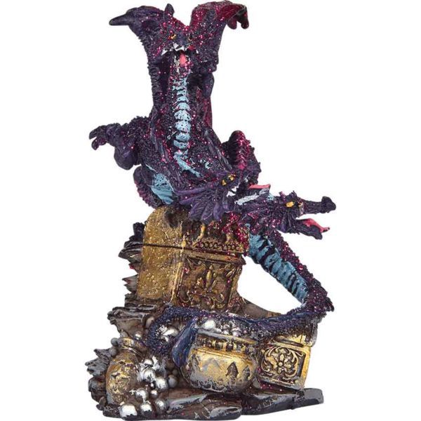 3 Headed Dragon Guarding Treasure Statue