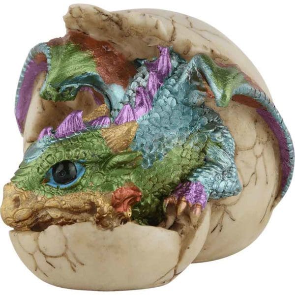 Blue and Green Dragon Hatchling with Jeweled Egg