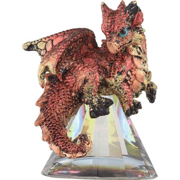 Red Baby Prism Dragon Statue