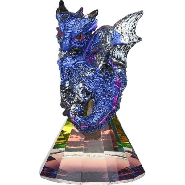 Blue Baby Prism Dragon Statue