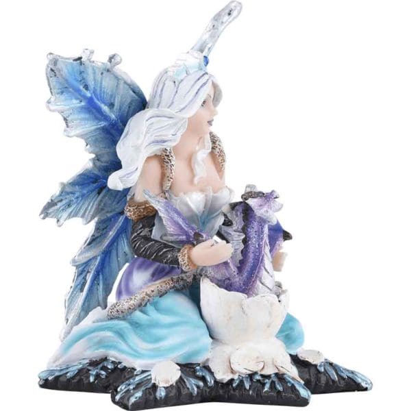 Ice Queen Fairy with Dragon Statue