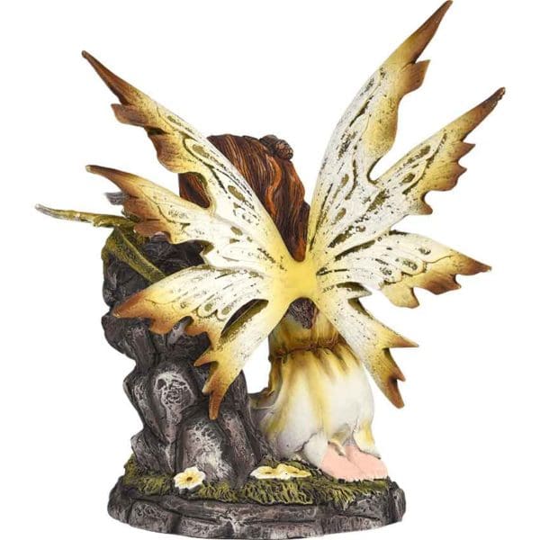 Yellow Fairy with Baby Dragon Statue