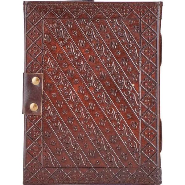 Leather Embossed Double Dragon Journal With Lock