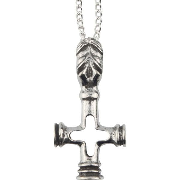 Nordic Wolf Cross Necklace
