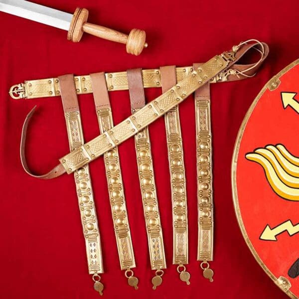 Decorative Brass Roman Belt with Apron