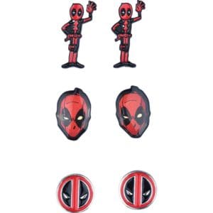 Deadpool Earrings 3 Pack Set