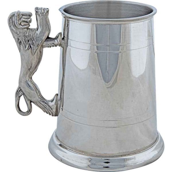 Pewter Tankard with Lion Handle