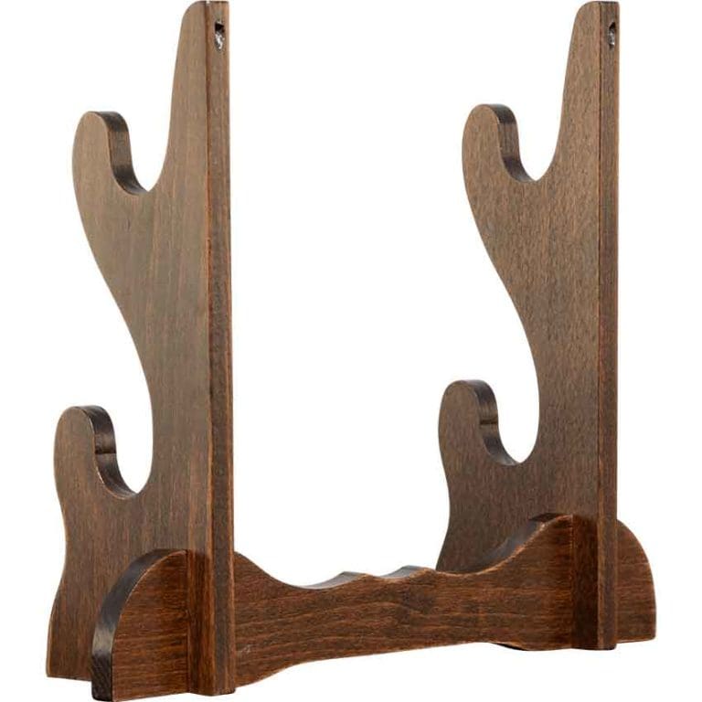 Wooden Two Pistol Table Stand
