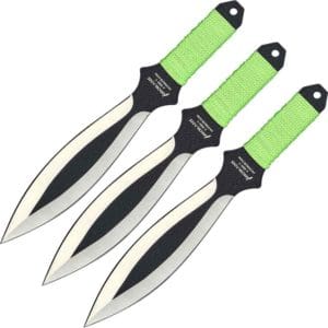 3 Piece Two Tone Leaf Throwing Knives