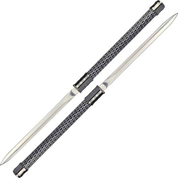 Black and Silver Locking Short Swords