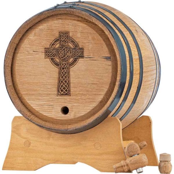 Celtic Cross 5 Liter Oak Barrel