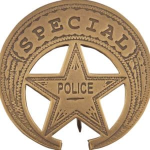 Brass Special Police Badge