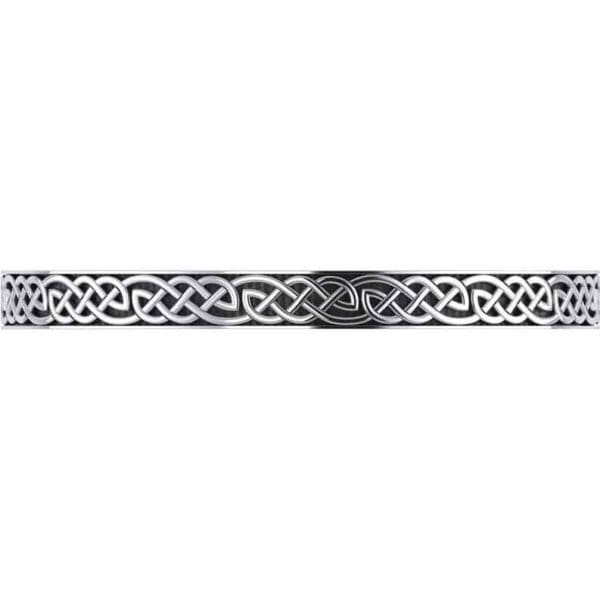 White Bronze Celtic Knot Bangle Bracelet