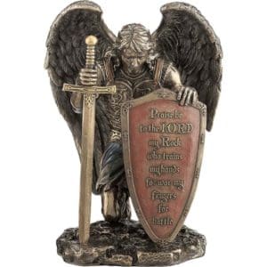 Angel with Prayer Shield Statue