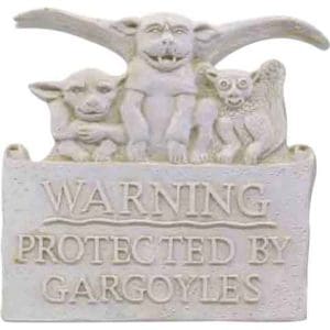 Protected By Gargoyles Garden Plaque
