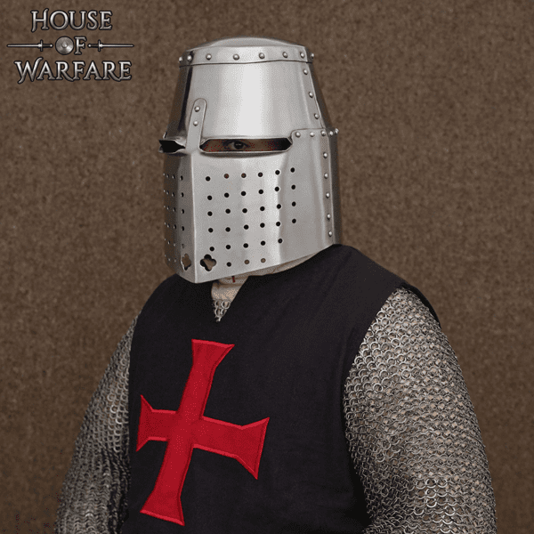 14th Century Great Helmet - Polished