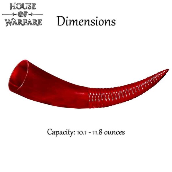 Red Decorative Horn with Stand