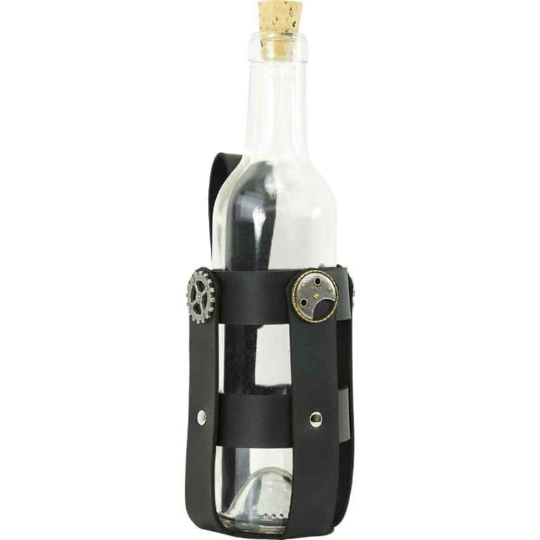 Steampunk Leather Bottle Holder