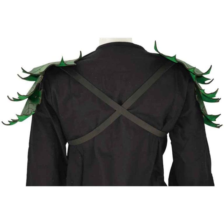 Elven Leaf Leather Pauldron Harness