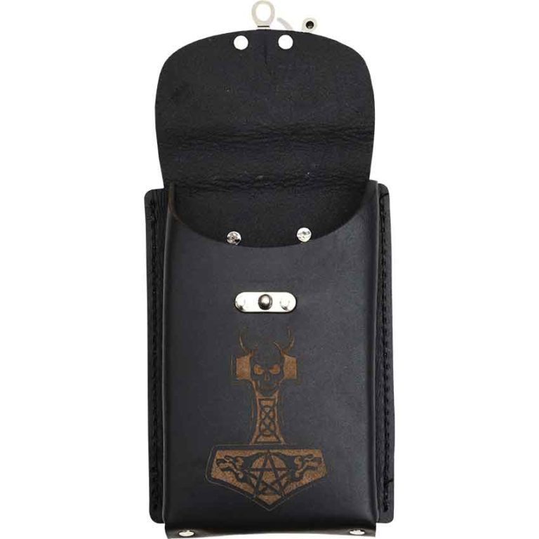 Viking Leather Phone Holder with Clasp