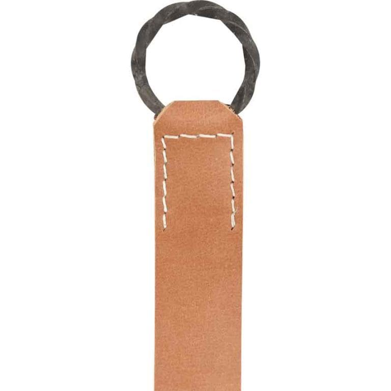 Twisted Iron Ring Leather Belt