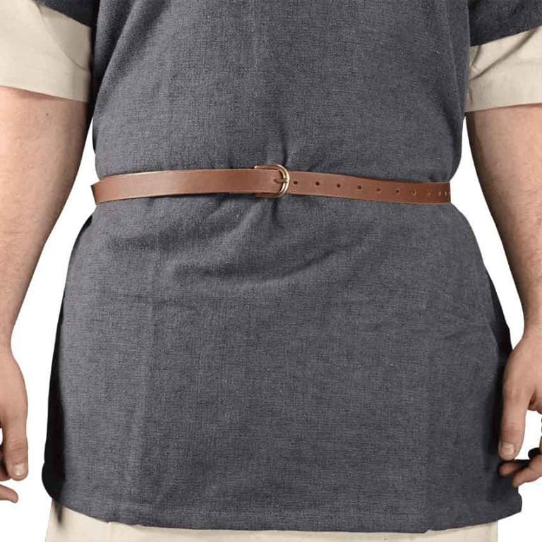 Medieval Leather Buckle Belt - Brown