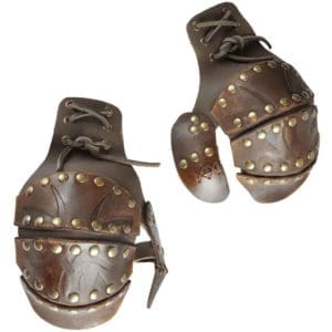 Odomar Viking Leather Half Gauntlets