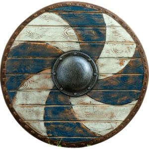 Thegn LARP Shield - Blue/White -70 cm