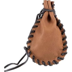 Small Laced Leather Pouch