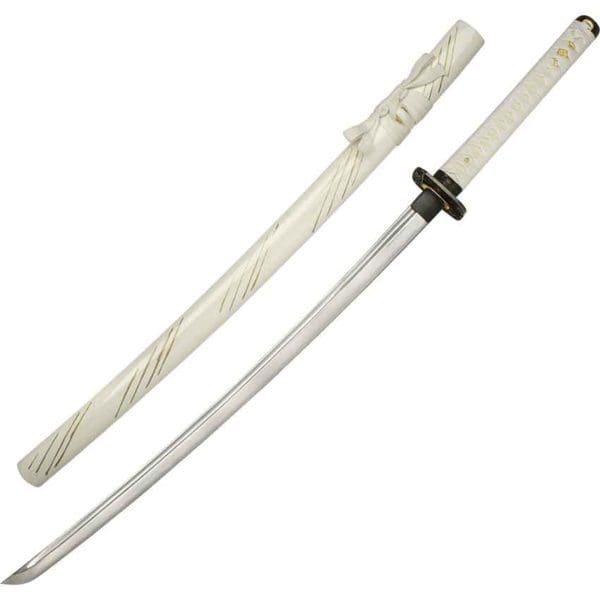 White Battle Samurai Sword