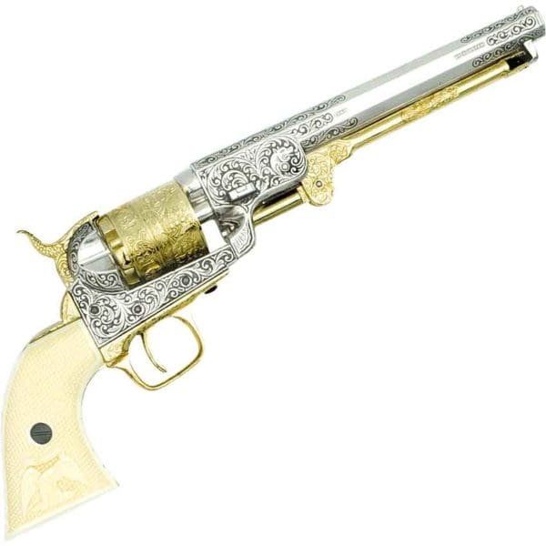 Polished Gold and Nickel M1851 Navy Revolver