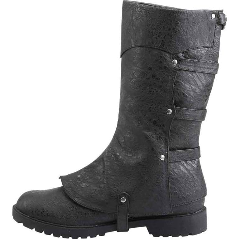 Gothic Boot with Detachable Cuff