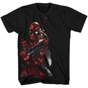 Knife-Wielding Deadpool T-Shirt