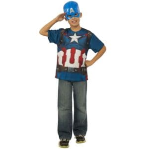 Kids Avengers 2 Captain America Costume Top and Mask Set