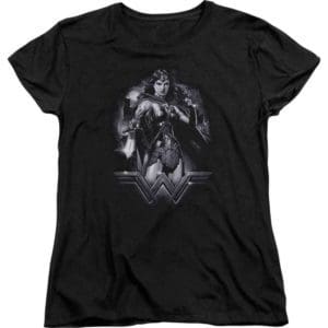 Wonder Woman Rainy Night Womens T-Shirt