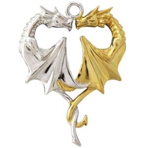 Dragon Heart Necklace by Anne Stokes