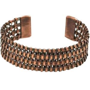 Woven Copper Cuff Bracelet