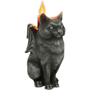 Ferocious Feline Gargoyle Candleholder