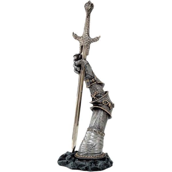Excalibur Letter Opener with Armored Arm Stand