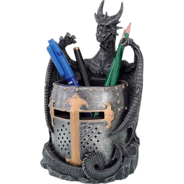 Dragon and Helmet Pen Holder