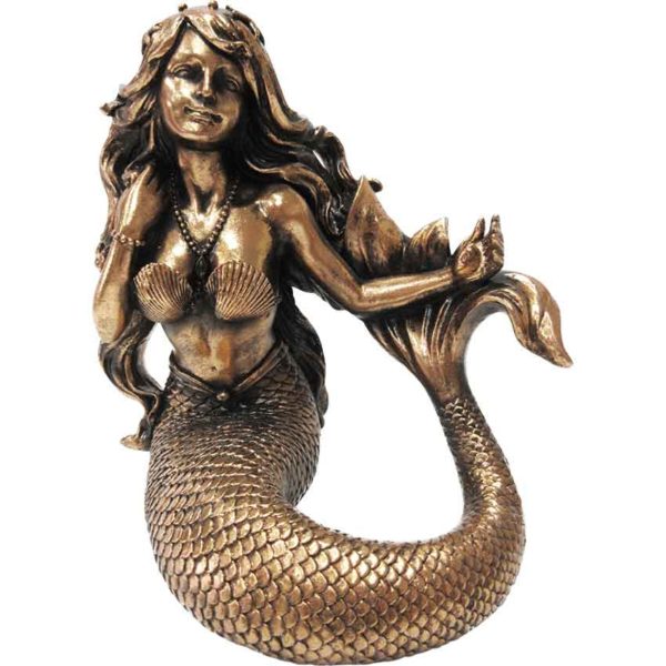 Curled Mermaid Statue