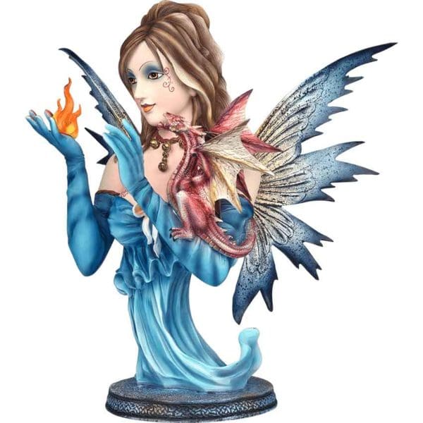 Dragon Fairy Bust Statue