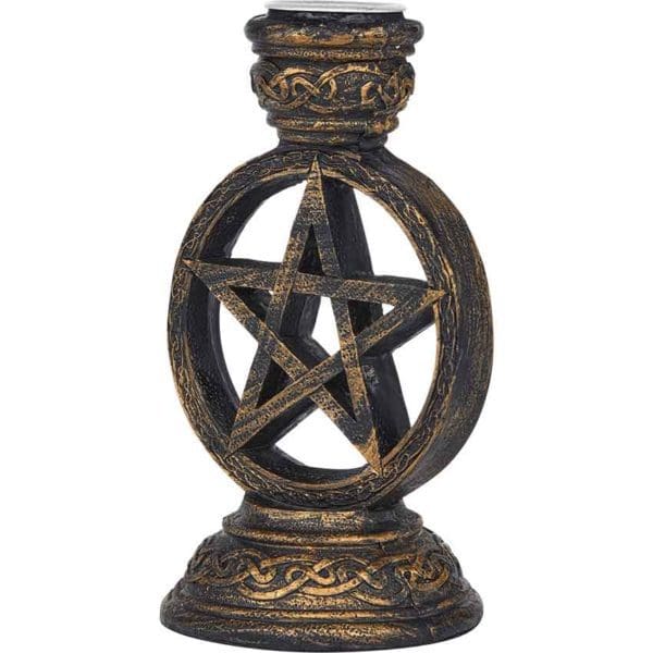 Bronze Pentacle Candleholder Set