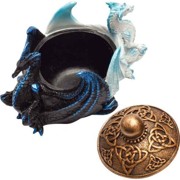 Black and White Dragons Trinket Box