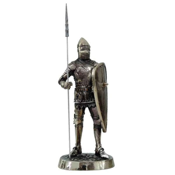 Spear Wielding Medieval Knight Statue