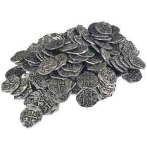 150 Small Silver Pirate Coins
