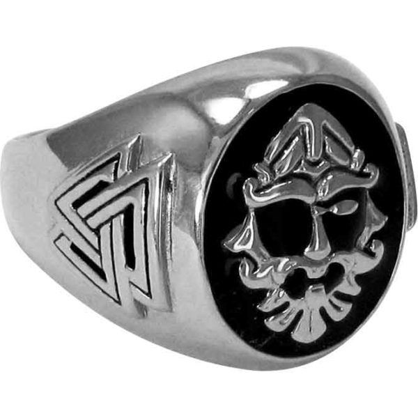 Sterling Silver Odin Signet Ring