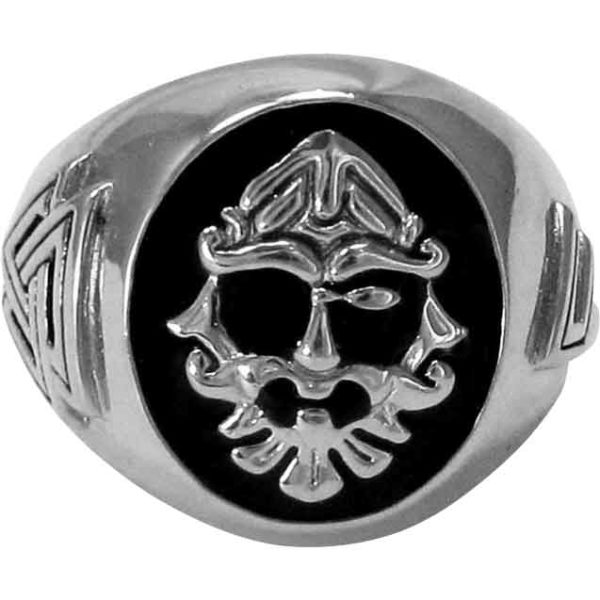 Sterling Silver Odin Signet Ring